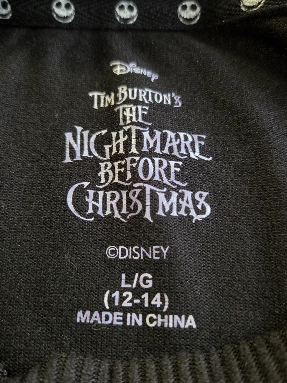 Disney NBC Black Pullover Sleepwear Top with Pink & Gray Sleeve Panels - Picture 3 of 8